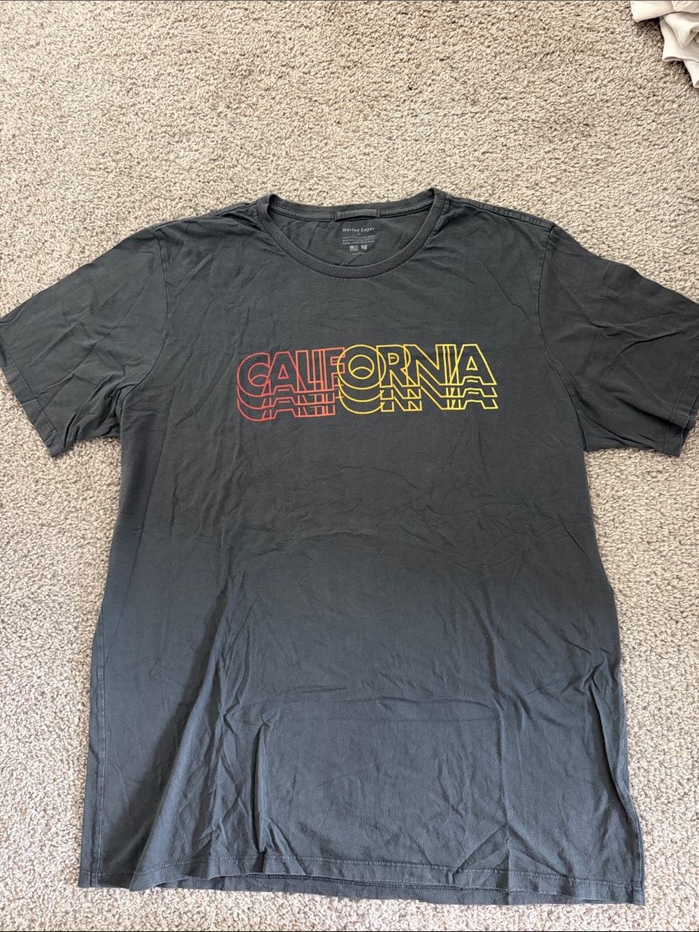 Marine Layer California Signature Crew in Grey